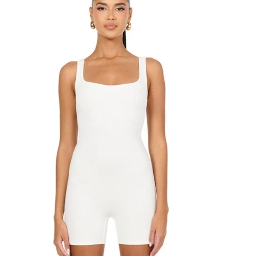 White Naked Wardrobe Women's NW Scooped Tank Romper